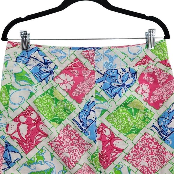 Lilly Pulitzer Jubilee Skirt 12 Multicolor‎ Patch Print A-line Mini Vibrant Fish - Picture 8 of 12
